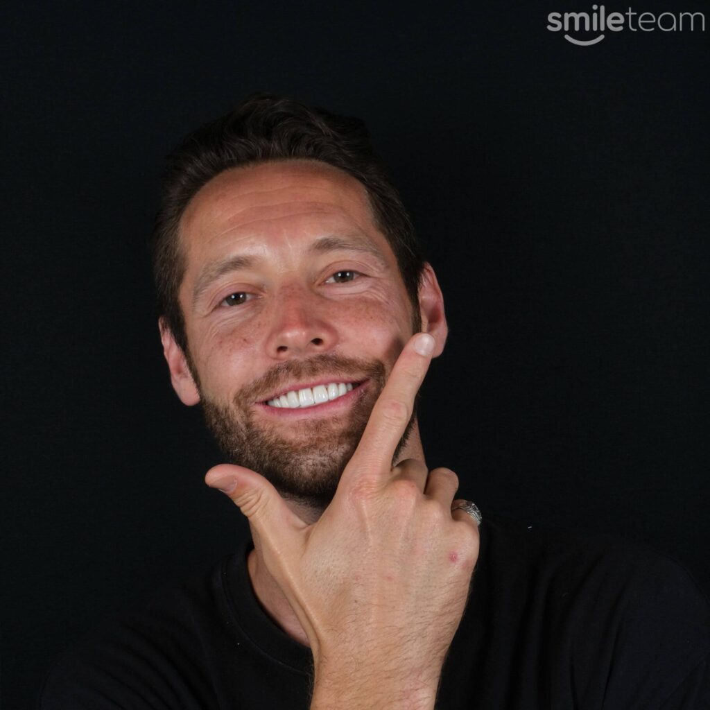 happy patient receiving dental treatment in turkey